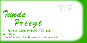 tunde priegl business card